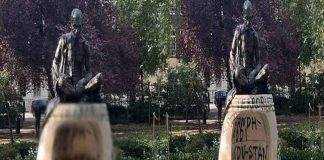 Gandhi statue defaced in London