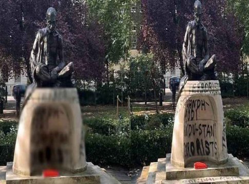 Gandhi statue defaced in London