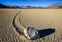Death Valley Moving Stones