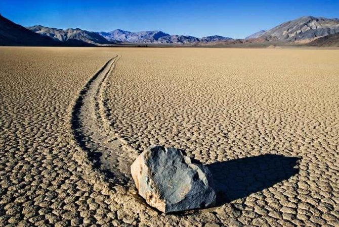 Death Valley Moving Stones