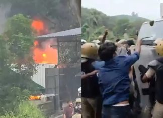 Waste Plant Protest in Thamarassery