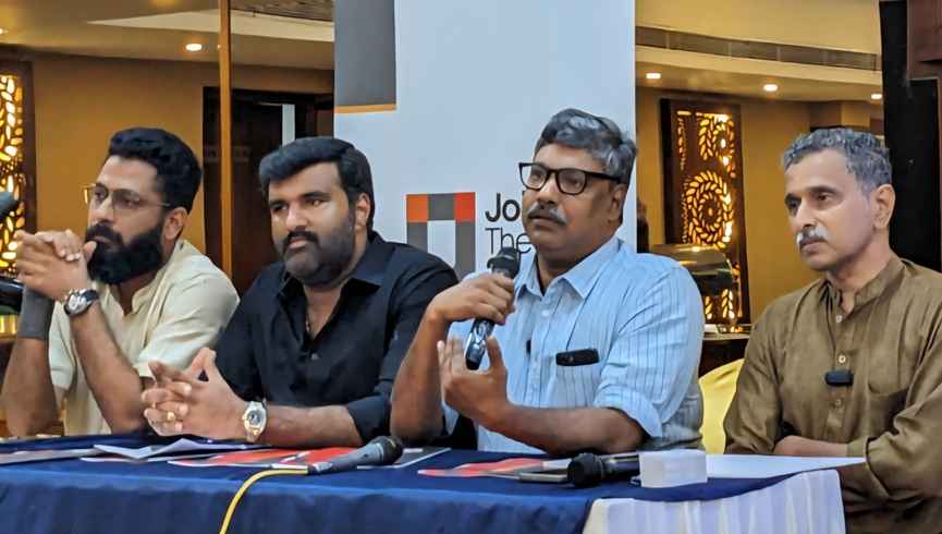 From left-Allen John, Kiran James, MP Basheer, and Rajeev Sankaran at the ‘Join the Story’ launch media briefing