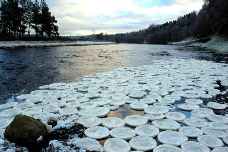 Ice Pancakes on the River Bladnoch Ice Pancakes on the River Bladnoch