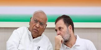 Mallikarjun Kharge and Rahul Gandhi