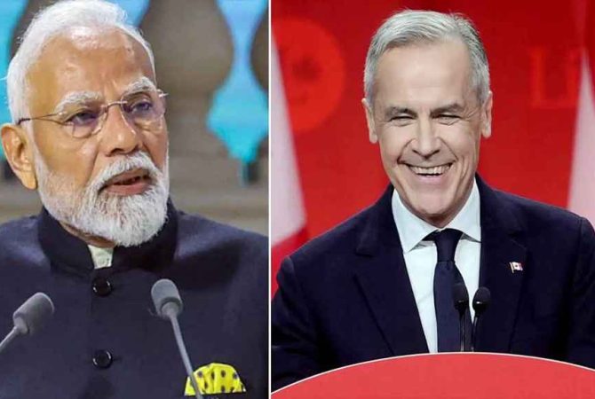 Mark Carney and Narendra Modi