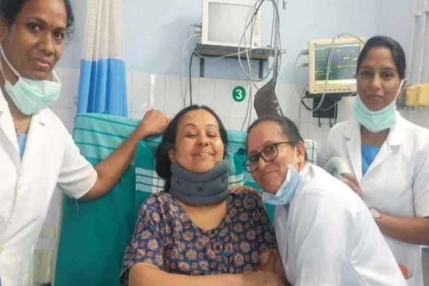 Health Minister Veena George Injury- Selfi Controversy Health Minister Veena George Injury- Selfi Controversy