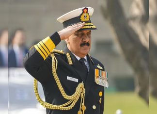 Navy Chief Admiral Dinesh K. Tripathi