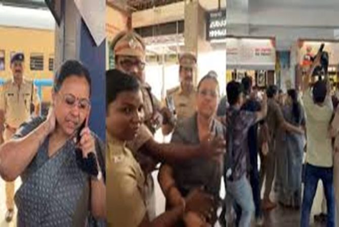 Protest Against Veena George