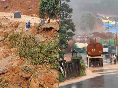 കള്ളാടി മണ്ണിടിച്ചിൽ; അഞ്ചുമരണം, കണ്ടെത്താനുള്ളത് അഞ്ചുപേരെ, രാത്രിയും തിരച്ചിൽ Wayanad Kalladi Landslide