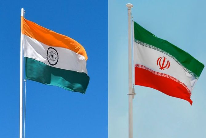 India-Iran Flags