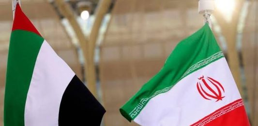 UAE, Iran flags