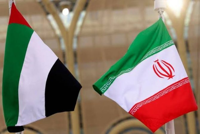 UAE, Iran flags