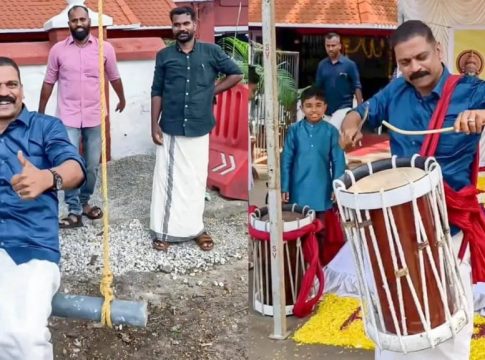 CPM Leader Controversial Onam Celebration