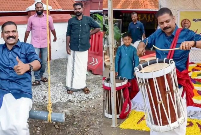 പോലീസുകാരുടെ ഓണാഘോഷത്തിൽ ഐപി ബിനുവും, ഓണക്കോടിയും നൽകി; വിവാദം CPM Leader Controversial Onam Celebration