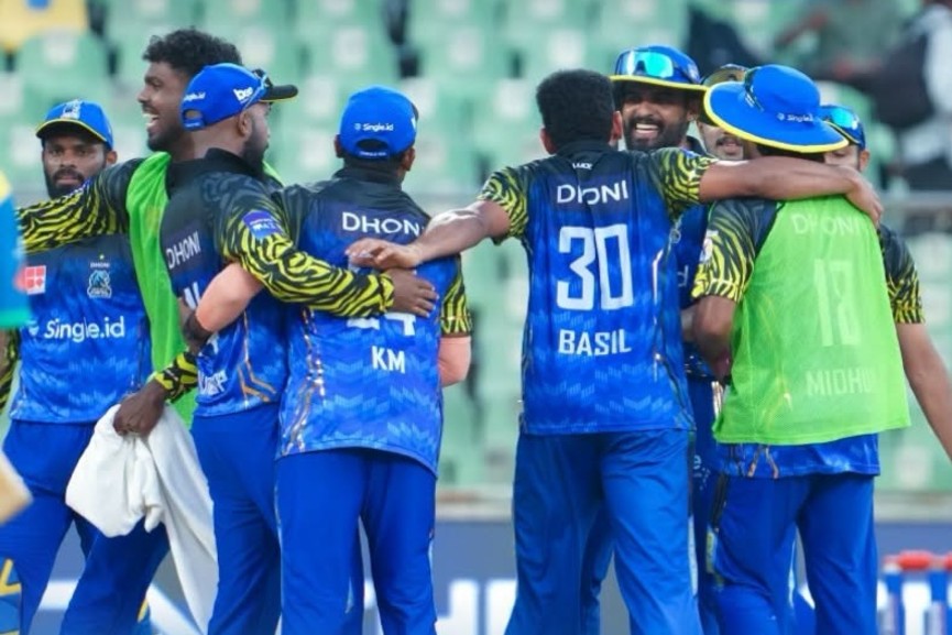 Kochi Blue Tigers Won by one run Kochi Blue Tigers Won by one run